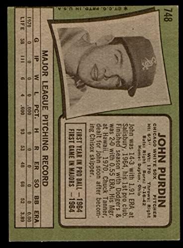 1971 Topps 748 ג'ון פורדין שיקגו ווייט סוקס אקס/MT White Sox