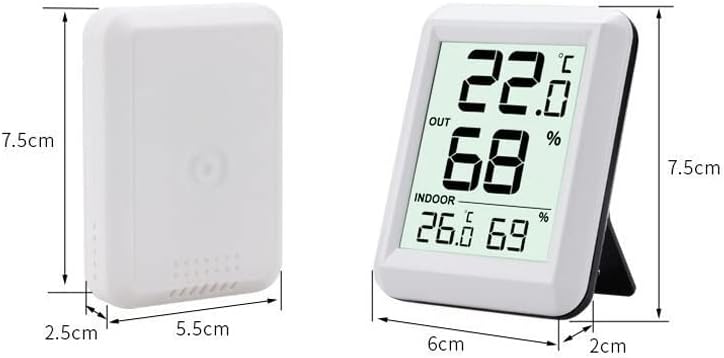 WYFDP אלחוטי טמפרטורה וחוץ טמפרטורה ולחות מד בית יבש ורטוב שולחן טמפרטורת חדר תצוגה דיגיטלית