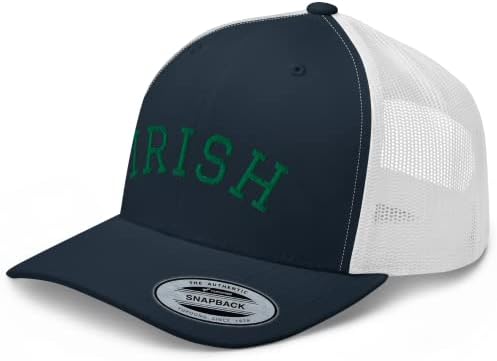 Rivemug Irish Trucker Trucker HAT רקום רשת כובע בייסבול מתכוונן
