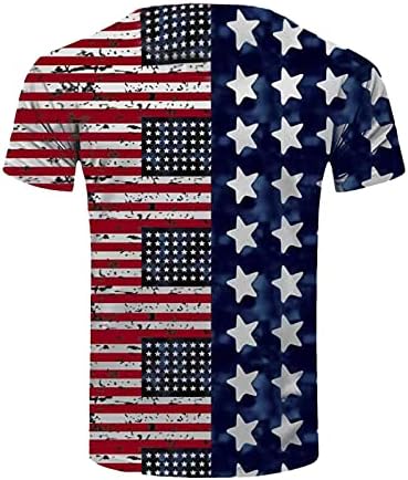 גברים 4 ביולי חייל חולצות שרוול קצר דגל אמריקה דגל עצמאות חולצות רטרו חולצות כוכבים ופסים חולצות טי