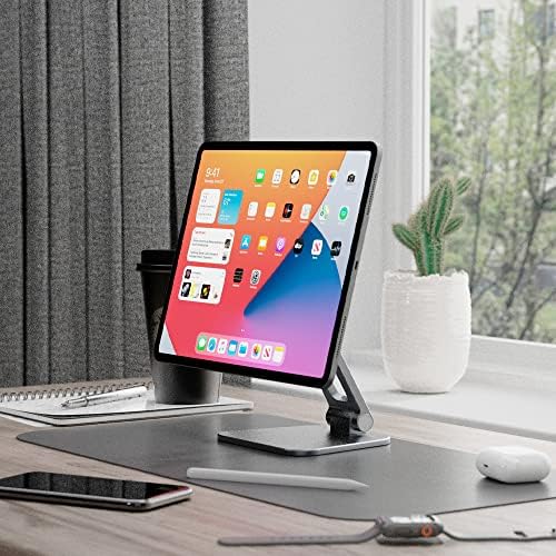 מעמד אייפד מגנטי של Surewo, מחזיק טאבלט מתקפל מתכוונן מתכוונן לאייפד ציור שולחן עבודה עמדת שולחן עבודה עבור Apple iPad Pro 12.9 ”3/4/5/6