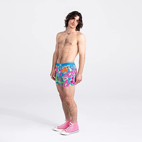 תחתוני גברים של סקס - ויב סופר רך בוקסר קצר עם מובנה פאוץ תמיכה-תחתונים לגברים, אביב