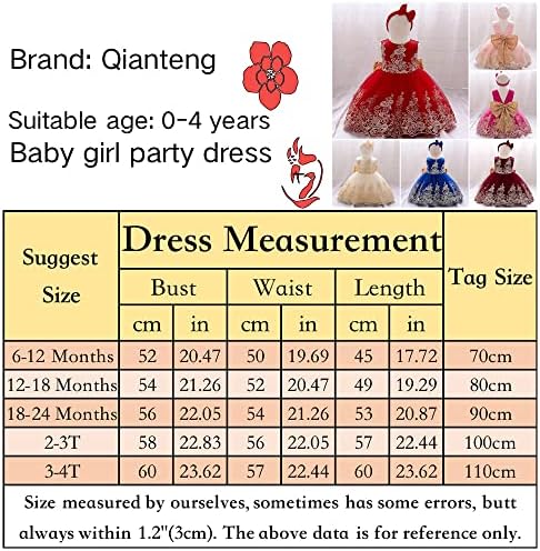 תינוקת תינוקת נשיאה שמלת קשת שמלות שמלות ללא גב פעוט שמלת נסיכה רשמית עם בגדי ראש 0-4T