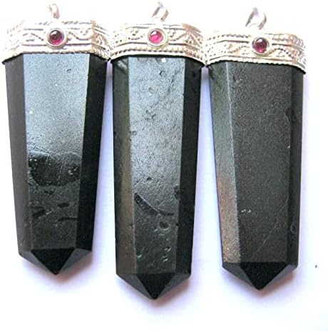 קריסטלמירקל ריפוי מגן שחור טורמלין אבן חן תליון קריסטל יחיד עם גרנט חרוז מתנה בריאות אנרגיה נפשית מזל