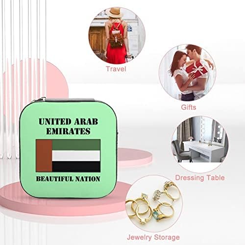 איחוד האמירויות הערביות דגל נשים פרימיום לנשים תכשיטים קטנים שרשרת שרשרת טבעת מארגן מיני מארגן תצוגה