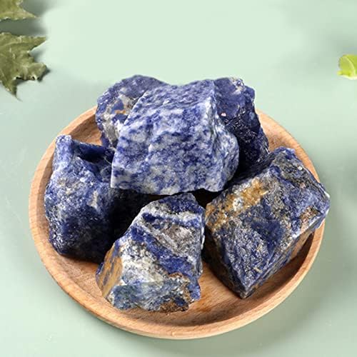 Acxico 200 גרם קריסטלים קוורץ כחולים המכונה Sapphire Quartz Bulky Gem אבני חן