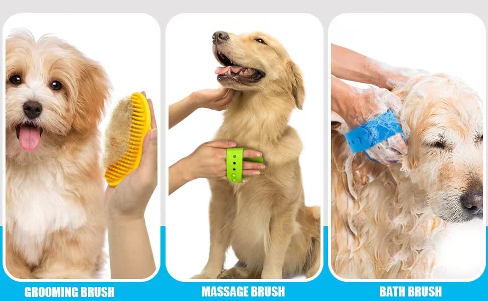 מברשת שמפו לכלבים / מקלחת לחיות מחמד וציוד אמבטיה לחתולים וכלבים / מברשת אמבט לכלבים לטיפוח כלבים / מקרצף כלבים לשיער ארוך וקצר לאמבטיה