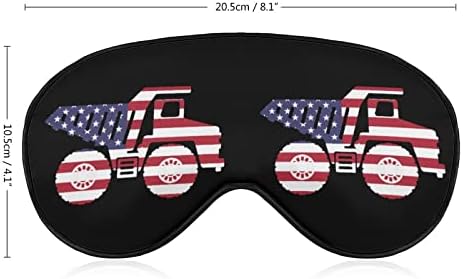 מסכת שינה של משאית דגל אמריקאית מסכת עיניים ניידת עם עיניים רכה עם רצועה מתכווננת לגברים נשים