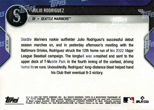 2022 טופס עכשיו בייסבול 432 חוליו רודריגז טירון כרטיס מרינרס - רק 1,934 עשה!