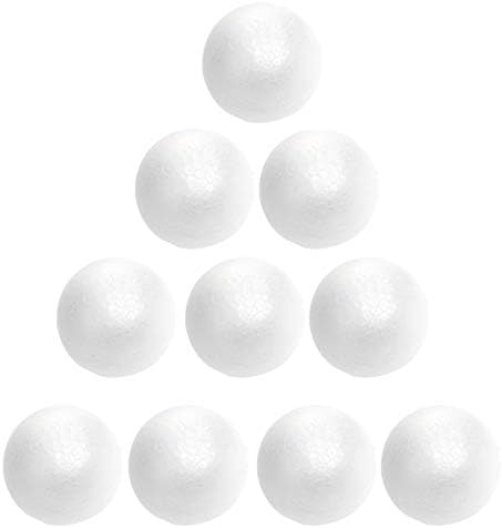 STOBOK Decor Decor כדורי קצף לבנים כדורי מלאכה כדורי קצינה בגודל 3.2 אינץ