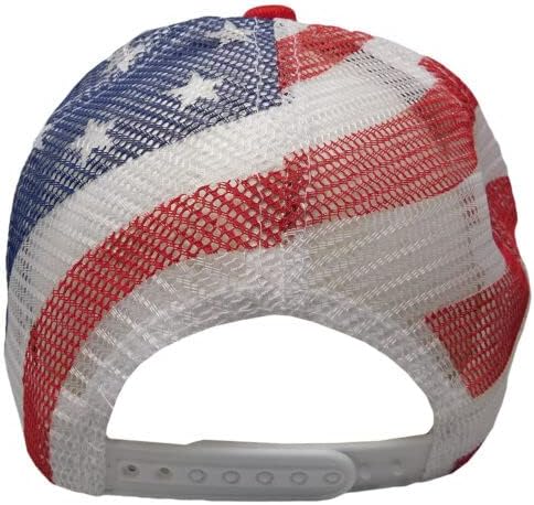 טראמפ 2024 להציל את אמריקה! אדום ארה ב דגל רשת נהג משאית רקום כובע כובע