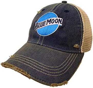 חברת Blue Moon Brewing Company Retro מותג שטוף ג'ינס וינטג 'מרופט כובע כובע