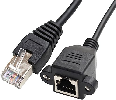 JSER RJ45 8P8C FTP STP UTP CAT 5E זכר לנקבה LAN Ethernet כבל הרחבת רשת עם חורי הרכבה 30 סמ