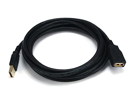Monoprice 10 מטר USB 2.0 זכר לתוסף נשי 28/24AWG כבל, שחור