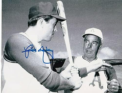 ריק יום שני אוקלנד A's W/Joe Dimaggio Action חתום 8x10 - תמונות MLB עם חתימה