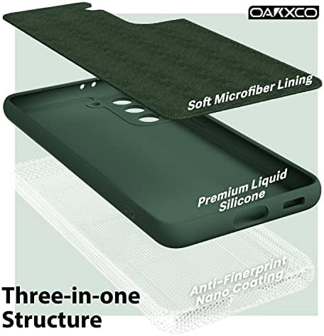 Oakxco מיועד לסמסונג גלקסי S22 פלוס מארז סיליקון אחיזה, מארז טלפון ג'ל גומי רך לנשים ילדה חמודה, דק דק ומגן גמיש TPU 6.6 , ירוק כהה
