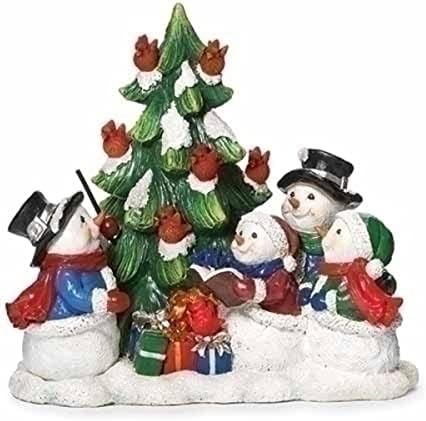 7.5 איש שלג עם מקהלת הקרדינל פסלון חג המולד