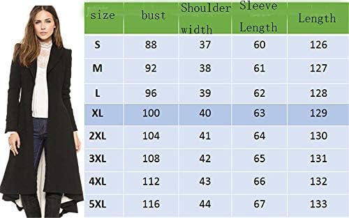 Andongnywell צבע אחיד לנשים מזדמן ארוך וילון קדמי קדמי משקל קל משקל גבוה שרוול ארוך שולי נמוך