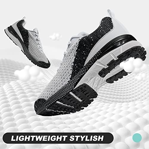 נעלי הליכה לגברים של מישנשה נעלי טניס אתלטיות נעלי אימונים נושמות קלות עבור גודל ריצה של חדר כושר בגודל 6.5-14 ארהב
