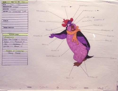 פבל והפינגווין 1992, מקורי - אולפני דון בלות ' - אנימציה סל צבע ציור מפתח