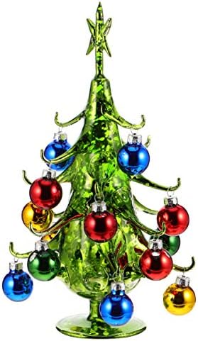 עץ חג המולד מיניאטורה עץ חג המולד קישוט שולחן חג המולד עץ חג המולד זכוכית קריסטל ירוק עץ חג המולד עץ חג המולד צלמית חג שולחן שולחן חג
