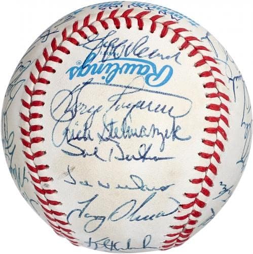 1987 קבוצת התאומים של מינסוטה חתמה על בייסבול עם 30 חתימות - JSA - כדורי בייסבול עם חתימה