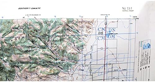 האברד מדעי דורנגו, מפת הקלה מוגבהת אזורית קולורדו, ירוק לא ממוסגר