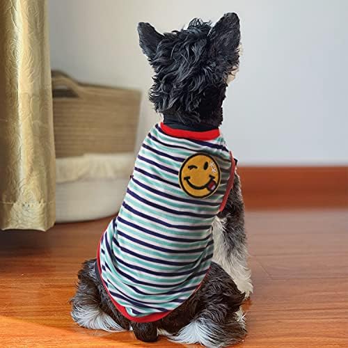 חולצות כלבים של יוניסון עם וולקרו רקמת DIY - חולצת פס 2 PC ו -4 PC ורקמת DIY סקוטש