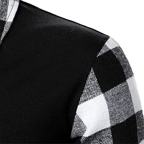 חולצות פולו לגברים של UBST, 2022 כפתור קדמי קדמי חדש של קפיץ קדמי שרוול ארוך חולצה מזדמנים בלוק טלאים טלאים