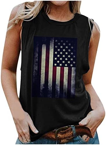 גופית קיץ גופית גופית אמריקאית חולצת דגל לנשים 4 ביולי גופיות טנקים ארהב כוכבי דגל פסים חולצת טשטט פטריוטית ללא שרוולים