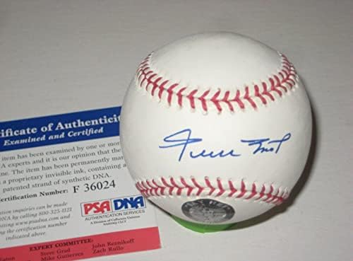 ווילי מייס חתום על בייסבול MLB W/PSA COA & אומר היי הולוגרמה - כדורי חתימה עם חתימה
