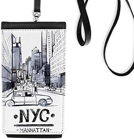 NYC Love New York City America America Fornsape ארנק ארנק תלייה כיס נייד כיס שחור