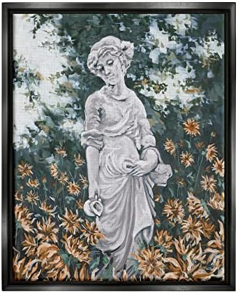 סטופל תעשיות חינני גן אישה פסל מוקף פרח פריחת, עיצוב על ידי הוליהוקס אמנות