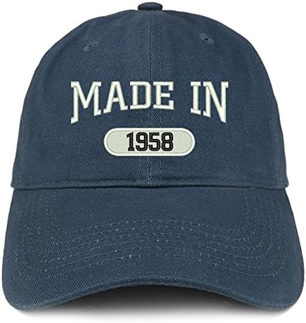 חנות הלבשה אופנתית תוצרת בשנת 1958 כובע כותנה מוברש 65 יום הולדת 65