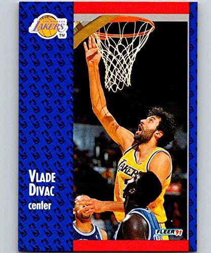 1991-92 כדורסל פלייר 97 VLADE DIVAC לוס אנג'לס לייקרס רשמי כרטיס מסחר ב- NBA מ- Fleer/Skybox