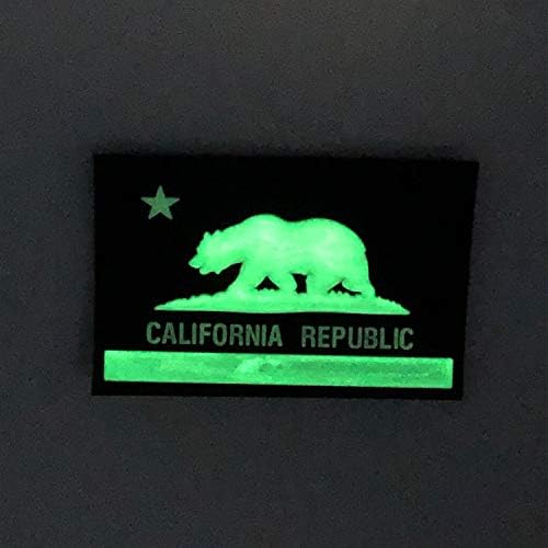 טלאי מונאן - דגל מדינת קליפורניה טקטי PVC טלאי קליפורניה דגל מדינת תג תפור על טלאים הידבקות וו -גב
