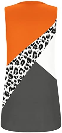 טוניקת צבע מודפסת אלגנטית מודפסת לנשים טוניקה עליונה צוואר מרובע מזדמן ללא שרוולים חולצה רופפת