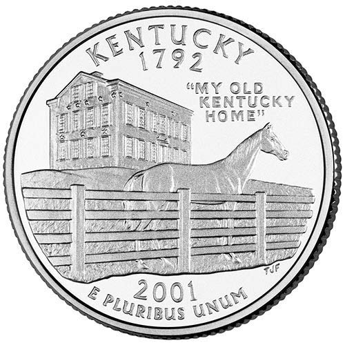 2001 D BU Kentucky State Quert Choice Uncirculated Us Mint Mint