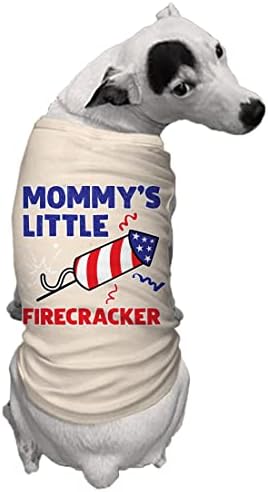 החזיז הקטן של אמא - יום העצמאות של ארהב יום 4 ביולי חולצת כלבים