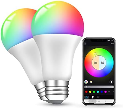 נורות חכמות ניתנות לעמעום דואר 26 שינוי צבע נורה 60 וואט בקרת אפליקציה שווה ערך אור לבן חם נורת תאורה לבית חכם עבודה עם אלקסה גוגל א19