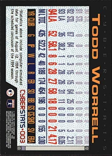 1995 Topps Stats Cyber ​​3 Todd Worrell NM-MT Dodgers