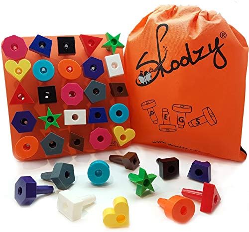 בלוקי עץ של Skoolzy ABC לפעוטות - צעצועי ערימת פעוטות של פיתול