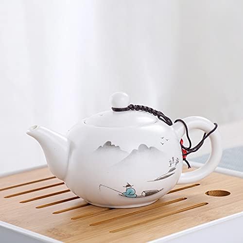 ערכת תה Daperci קרמיקה קומקום סיר אחד ארבע כוסות נסיעות חיצוניות Kung Fu תיק תיק תיק טוטו כוס נסיעה סט מתנה סט תה ערכת תה סינית סט תה