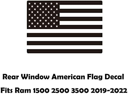 Zxiaochun אחורי חלון אמצעי דגל דגל אמריקאי מדבק לדודג 'ראם 2019 2020 2021 2022 2023 מרכז אחורי מרכז הזזה זכוכית ארהב דגל דגל מדבקה ויניל