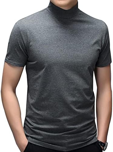 חולצות טריקו בסיסיות לגברים עם שרוול קצר בגזרה דקה גופיית סריגים מוצקים סוודרים